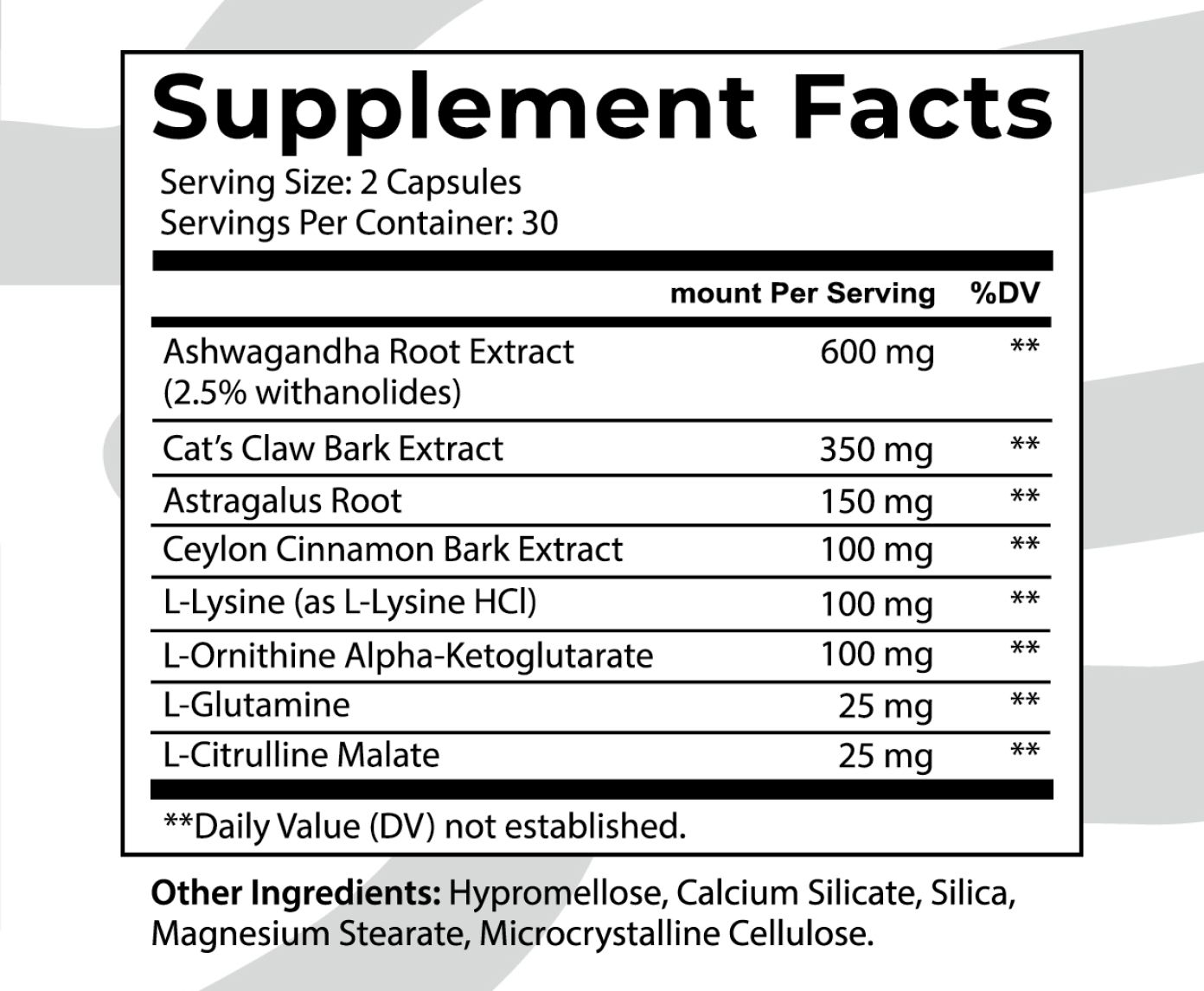 Supplement facts