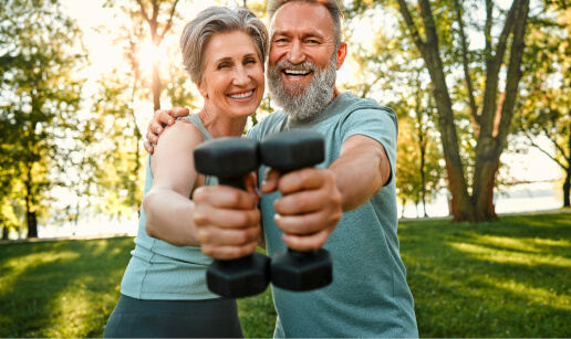 couple doing sports